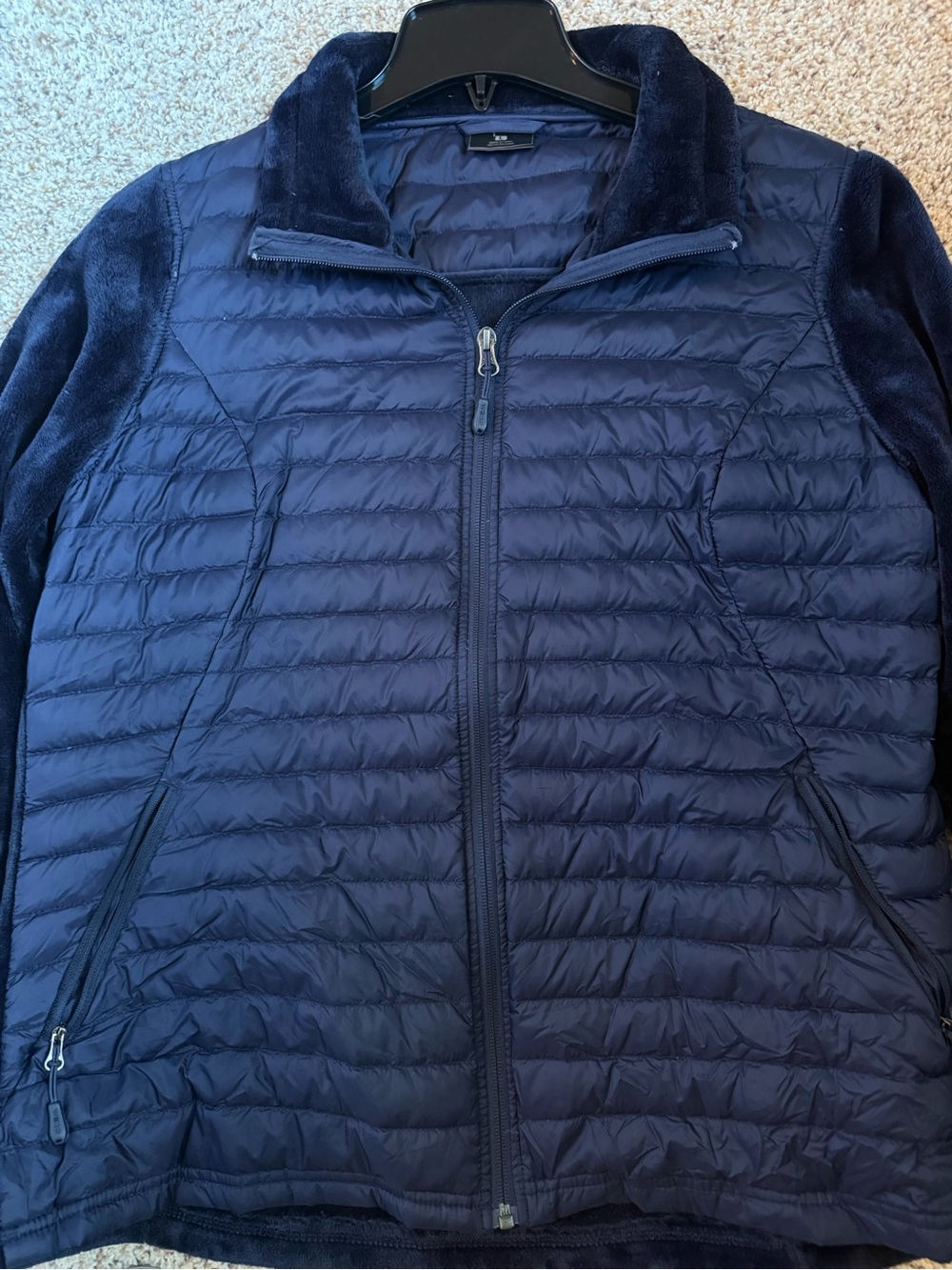 32 Degree Heat Women's Navy Quilted Hybrid Jacket Large - Picture 3 of 7